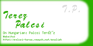 terez palcsi business card